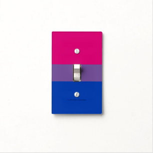SlipperyJoe's Bisexual Pride Flag colors magenta l Light Switch Cover