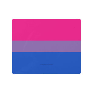 SlipperyJoe's Bisexual Pride Flag colors magenta l Metal Print