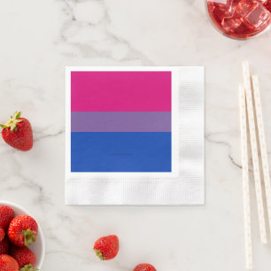 SlipperyJoe's Bisexual Pride Flag colors magenta l Napkins
