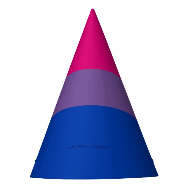 SlipperyJoe's Bisexual Pride Flag colors magenta l Party Hat (Front)