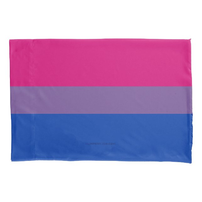 SlipperyJoe's Bisexual Pride Flag colors magenta l Pillow Case (Front)