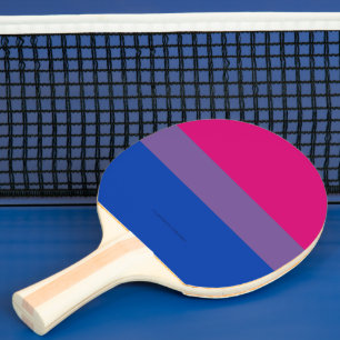 SlipperyJoe's Bisexual Pride Flag colors magenta l Ping Pong Paddle