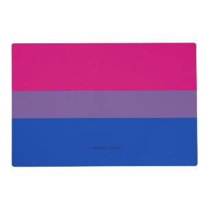 SlipperyJoe's Bisexual Pride Flag colors magenta l Placemat