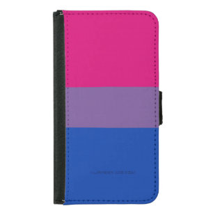 SlipperyJoe's Bisexual Pride Flag colors magenta l Samsung Galaxy S5 Wallet Case