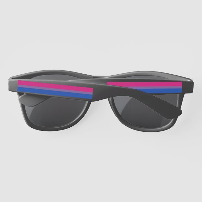 SlipperyJoe's Bisexual Pride Flag colors magenta l Sunglasses (Back)