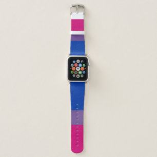 SlipperyJoe's Bisexual Pride Flag lavender-pink bl Apple Watch Band