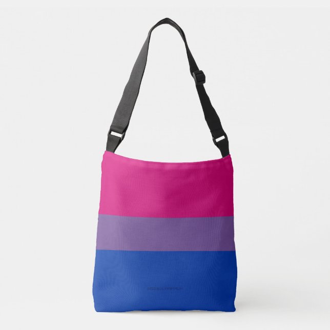 SlipperyJoe's Bisexual Pride Flag lavender-pink bl Crossbody Bag (Front)