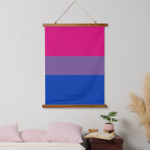 SlipperyJoe's Bisexual Pride Flag lavender-pink bl Hanging Tapestry