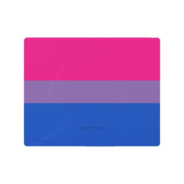 SlipperyJoe's Bisexual Pride Flag lavender-pink bl Metal Print (Front)