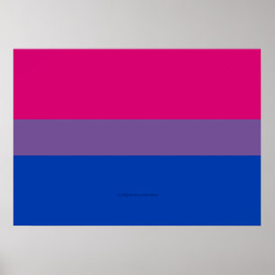 SlipperyJoe's Bisexual Pride Flag lavender-pink bl Poster