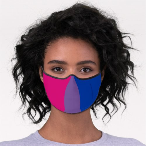 SlipperyJoes Bisexual Pride Flag lavender_pink bl Premium Face Mask