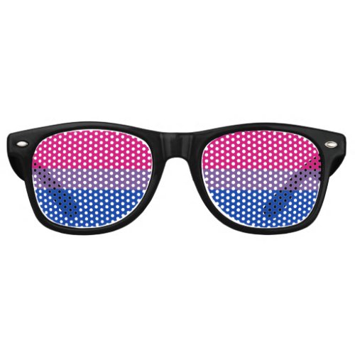 SlipperyJoes Bisexual Pride Flag lavender_pink bl Retro Sunglasses