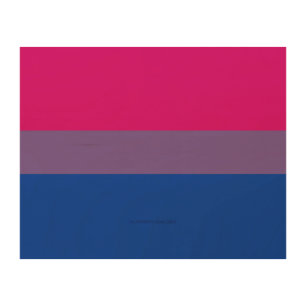 SlipperyJoe's Bisexual Pride Flag lavender-pink bl Wood Wall Art