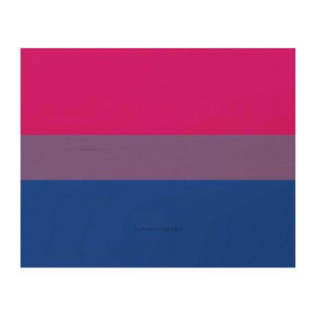 SlipperyJoe's Bisexual Pride Flag lavender-pink bl Wood Wall Art (Front)