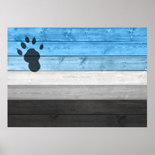 SlipperyJoe's black otter paw print hairy lean med