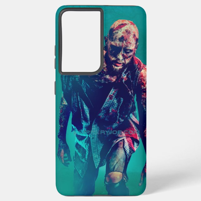 SlipperyJoe's bloody zombie woods Halloween mist f Samsung Galaxy Case (Back)