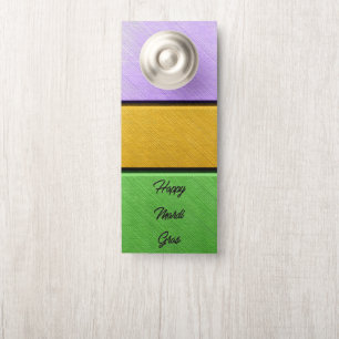 SlipperyJoe's bold Mardi Gras theme purple gold gr Door Hanger