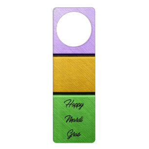 SlipperyJoe's bold Mardi Gras theme purple gold gr Door Hanger