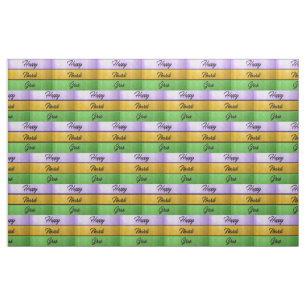 SlipperyJoe's bold Mardi Gras theme purple gold gr Fabric