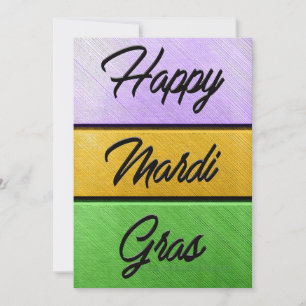 SlipperyJoe's bold Mardi Gras theme purple gold gr Holiday Card