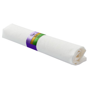 SlipperyJoe's bold Mardi Gras theme purple gold gr Napkin Bands