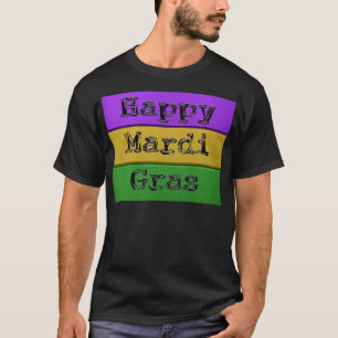 SlipperyJoe's bold Mardi Gras theme purple gold gr T-Shirt