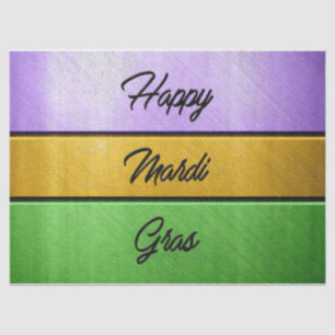 SlipperyJoe's bold Mardi Gras theme purple gold gr Tissue Paper