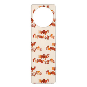 SlipperyJoe's bright festive Thanksgiving graphic Door Hanger