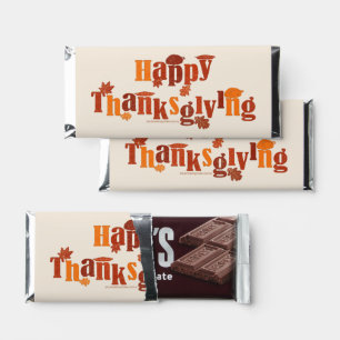 SlipperyJoe's bright festive Thanksgiving graphic  Hershey Bar Favors