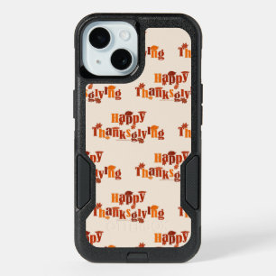 SlipperyJoe's bright festive Thanksgiving graphic iPhone 15 Case