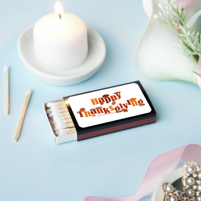 SlipperyJoe's bright festive Thanksgiving graphic  Matchboxes (Insitu)