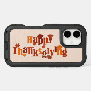 SlipperyJoe's bright festive Thanksgiving graphic iPhone 16 Case