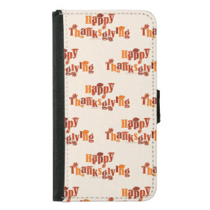 SlipperyJoe's bright festive Thanksgiving graphic Samsung Galaxy S5 Wallet Case