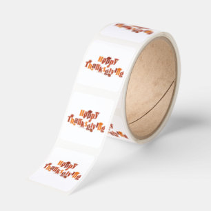 SlipperyJoe's bright festive Thanksgiving graphic  Square Sticker