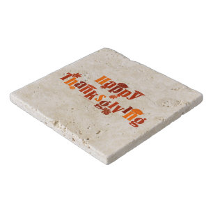 SlipperyJoe's bright festive Thanksgiving graphic Trivet