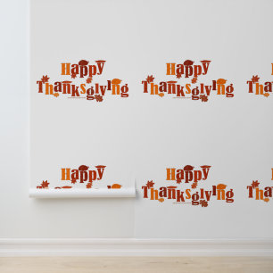 SlipperyJoe's bright festive Thanksgiving graphic Wallpaper