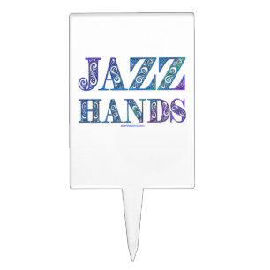 SlipperyJoe's broadway musical Jazz Hands queer ca Cake Topper