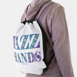 SlipperyJoe's Broadway musical Jazz Hands queer ca Drawstring Bag