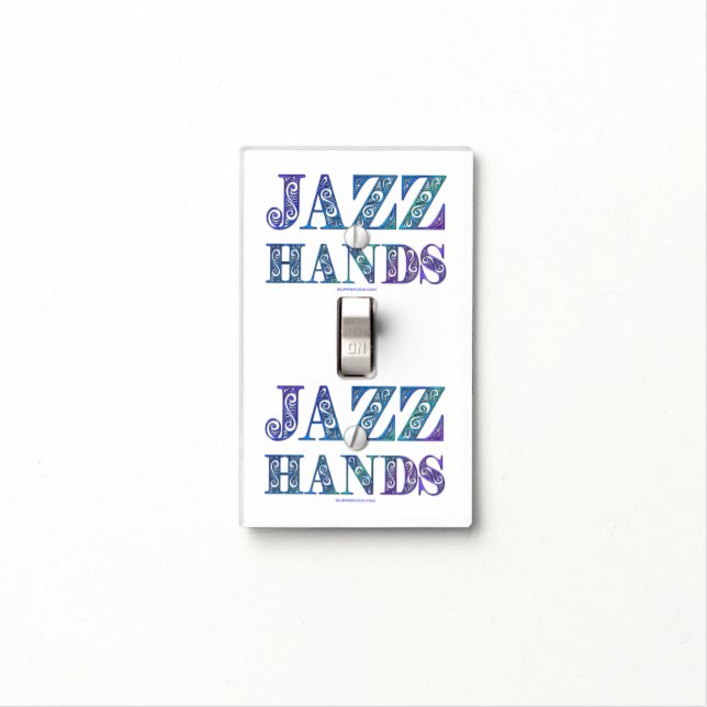 SlipperyJoe's broadway musical Jazz Hands queer ca Light Switch Cover (In Situ)