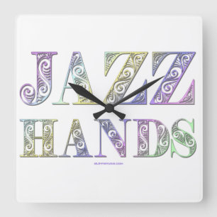 SlipperyJoe's broadway musical Jazz Hands queer ca Square Wall Clock
