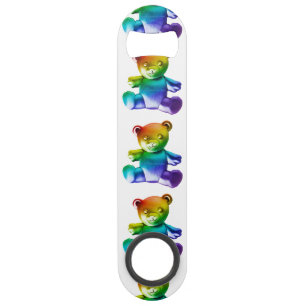 SlipperyJoe's brushed metal teddy bear smooth grad Bar Key