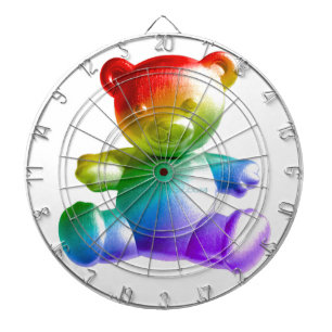 SlipperyJoe's brushed metal teddy bear smooth grad Dart Board