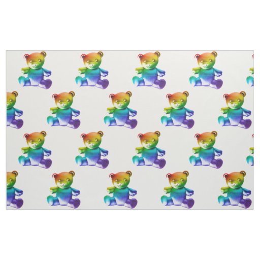 SlipperyJoe's brushed metal teddy bear smooth grad Fabric