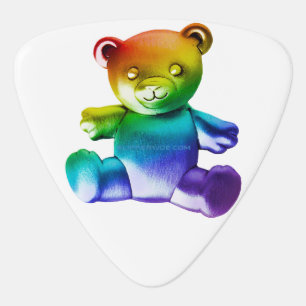 SlipperyJoe's brushed metal teddy bear smooth grad Guitar Pick