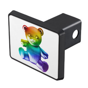 SlipperyJoe's brushed metal teddy bear smooth grad Hitch Cover