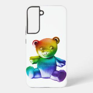 SlipperyJoe's brushed metal teddy bear smooth grad Samsung Galaxy S22+ Case