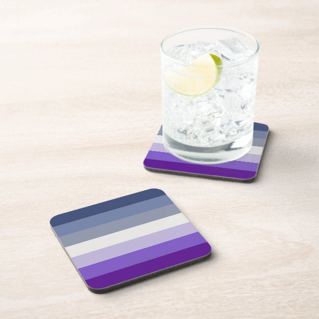 SlipperyJoe's Butch Lesbian Pride Flag represent b Beverage Coaster (Right Side)