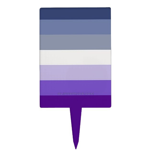 SlipperyJoe's Butch Lesbian Pride Flag represent b Cake Topper (Front)