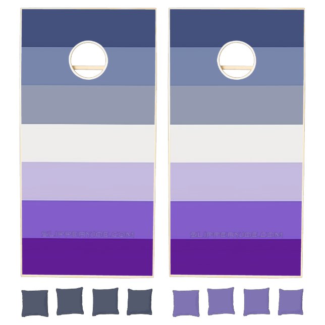 SlipperyJoe's Butch Lesbian Pride Flag represent b Cornhole Set (Set)