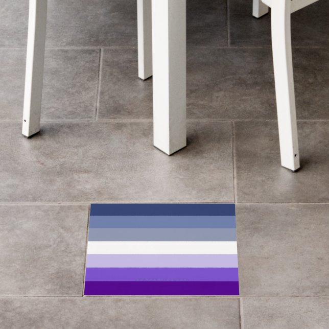 SlipperyJoe's Butch Lesbian Pride Flag represent b Floor Decals (Restaurant)